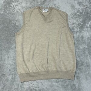 Pringle Men's XXL Vest Beige Wool a1925